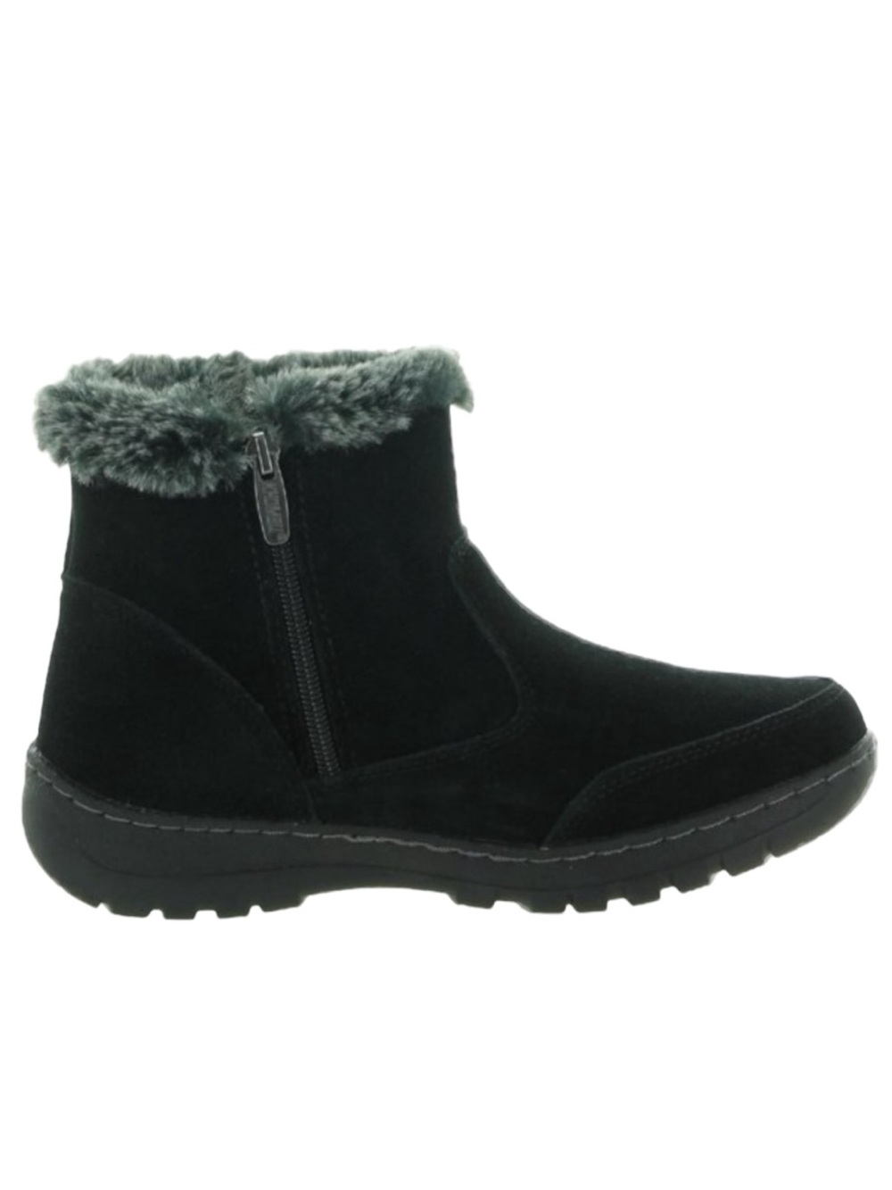 Khombu Gracie Leather Suede Faux Fur Lined Ankle Winter Boots Size 9